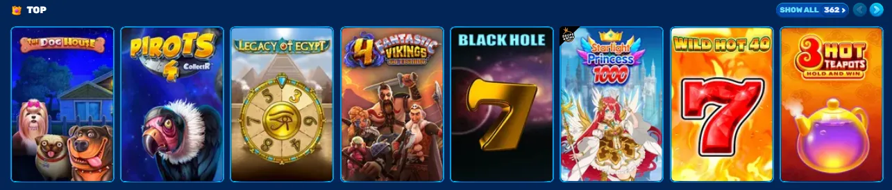 spinfin casino top slots